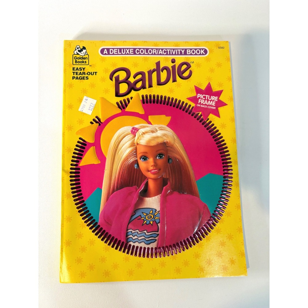 Vintage 1994 Barbie Deluxe Color Activity Book Golden Books 5582 Unused 90s